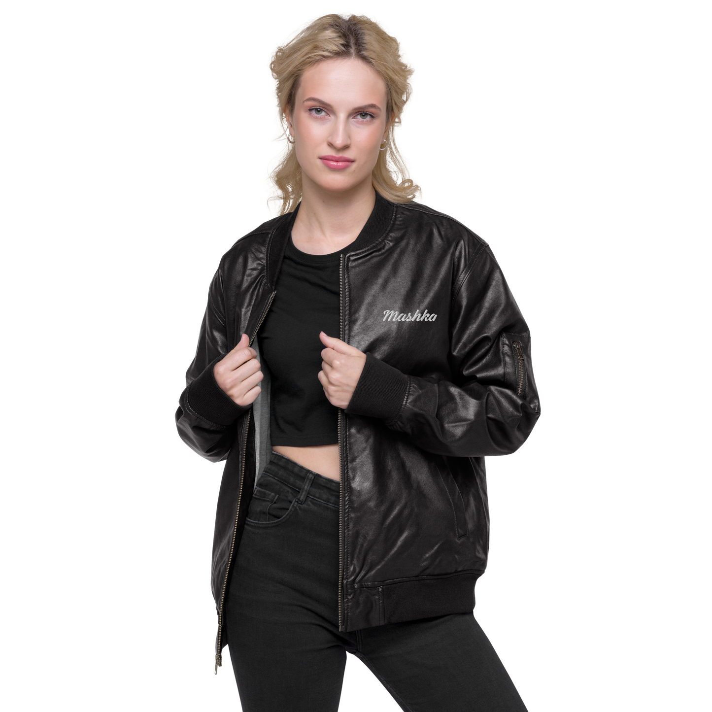Chaqueta bomber piel vegana mujer mashka