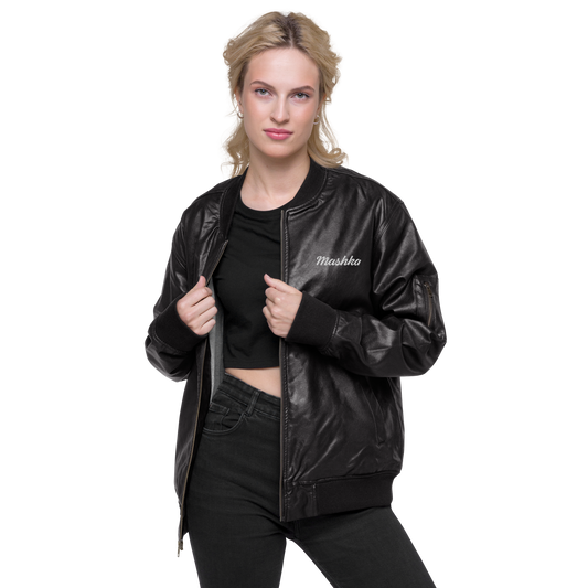 Chaqueta bomber piel vegana mujer mashka
